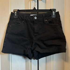 Black High-Rise Shorts